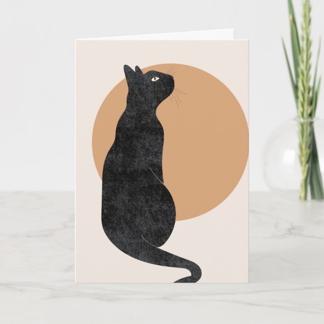 Spooky Halloween Cat Card (Front)