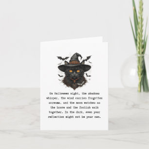 Spooky halloween cat card