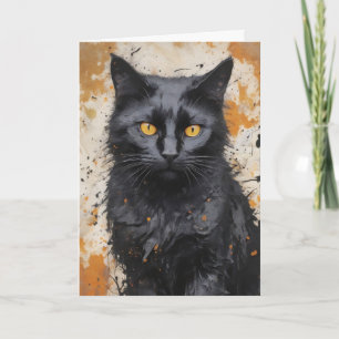 Spooky Halloween Cat Card