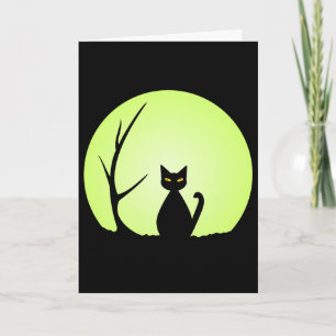Spooky Halloween Cat Card