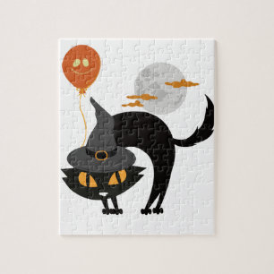 Spooky Halloween Cat Jigsaw Puzzle