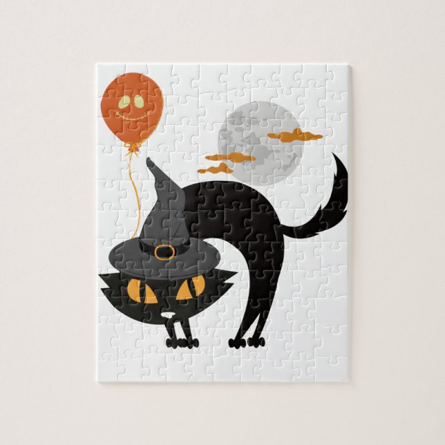 Spooky Halloween Cat                     Jigsaw Puzzle (Vertical)