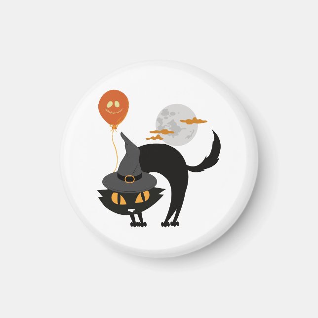 Spooky Halloween Cat             Magnet (Front)