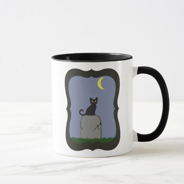 Spooky Halloween Cat Mug (Right)