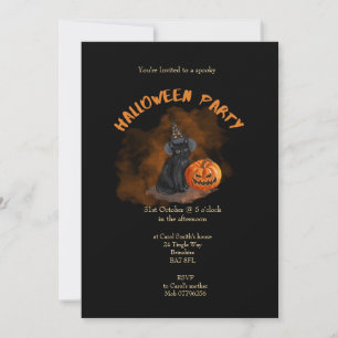 Spooky Halloween Cat Party Invitation