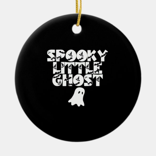 Spooky Halloween Ceramic Tree Decoration (Front)