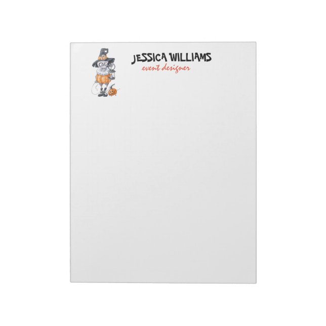 Spooky Halloween character cartoon Notepad (Rotated)