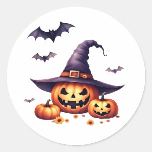 Spooky Halloween Classi Round Sticker