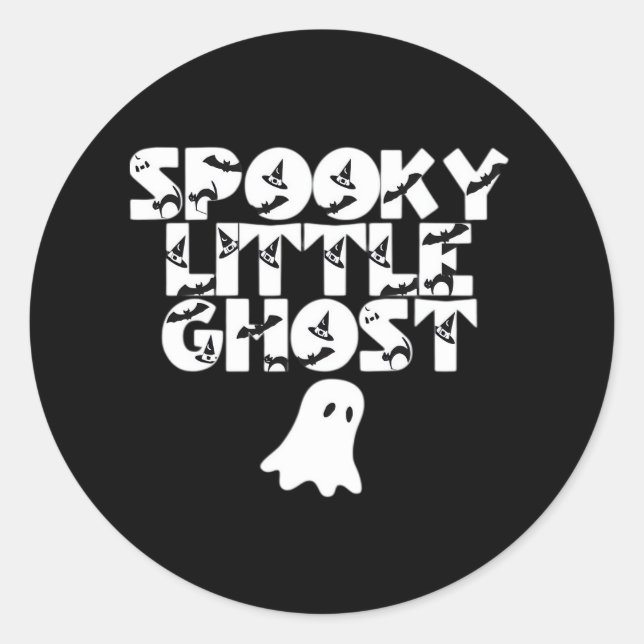 Spooky Halloween Classic Round Sticker (Front)
