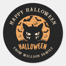 Spooky Halloween Classic Round Sticker