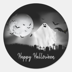 Spooky Halloween Classic Round Sticker
