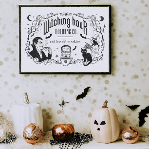 Spooky Halloween Coffee Company Kitchen Art Print
