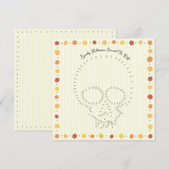 Spooky Halloween Connect-The-Dots Card (Front/Back)