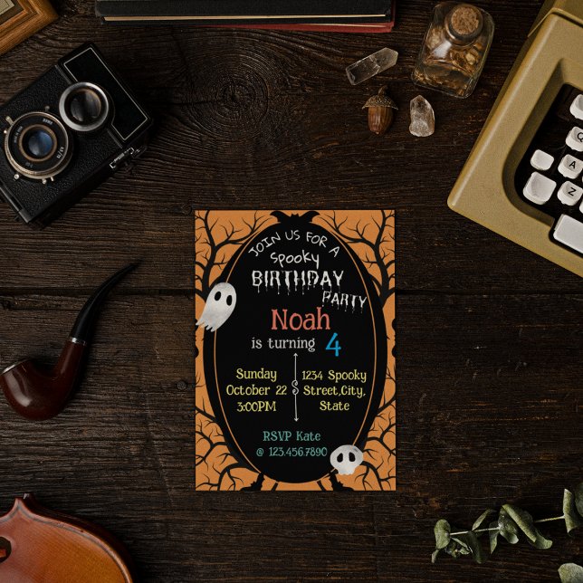 Spooky Halloween Costume Birthday Party Invitation (Creator Uploaded)