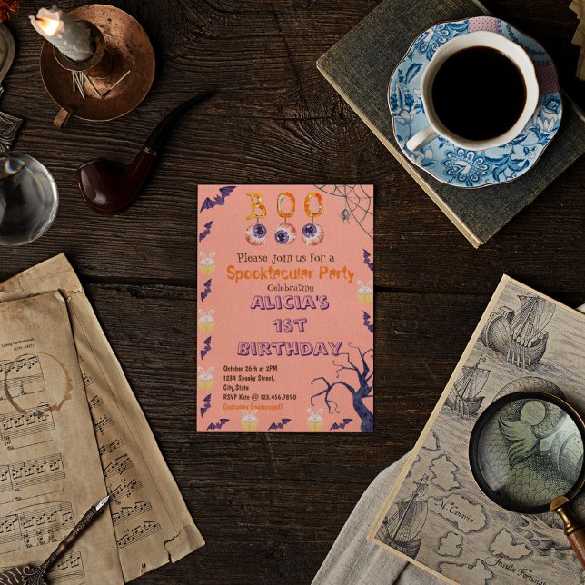 Spooky Halloween Costume Birthday Party Invitation (Creator Uploaded)