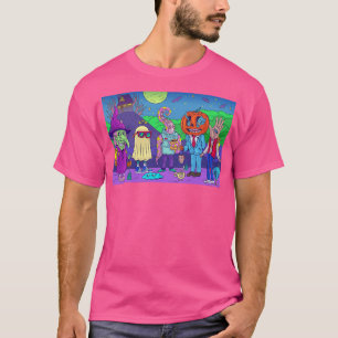 Spooky Halloween Creatures toon Illustration T-Shirt
