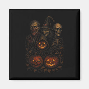 Spooky Halloween Creepy Pumpkin Scary Witch Zombie Magnet