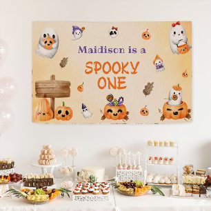 Spooky Halloween Cute Ghost Banner