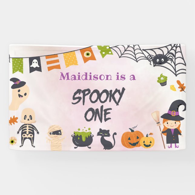 Spooky Halloween Cute Ghost  Banner (Horizontal)