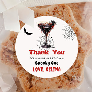 Spooky Halloween Cute Ghost Birthday Party Classic Round Sticker
