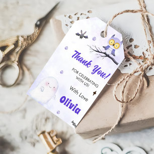 Spooky Halloween Cute Ghost Birthday Party Gift Tags