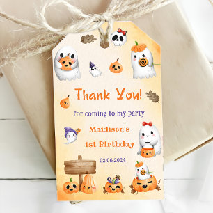 Spooky Halloween Cute Ghost Thank You Gift Tags