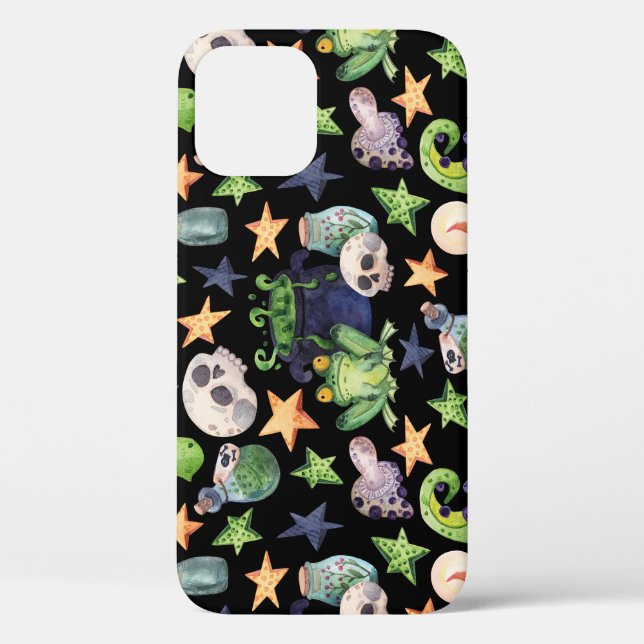Spooky Halloween: Dark Hand-Drawn Pattern. Case-Mate iPhone Case (Back)
