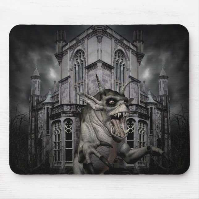 Spooky Halloween demon Mouse Mat (Front)