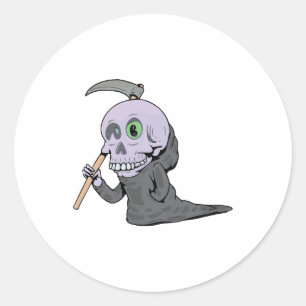 Spooky Halloween design Classic Round Sticker