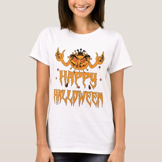 Spooky Halloween Design – Fun & Frightful Art for  T-Shirt (Front)