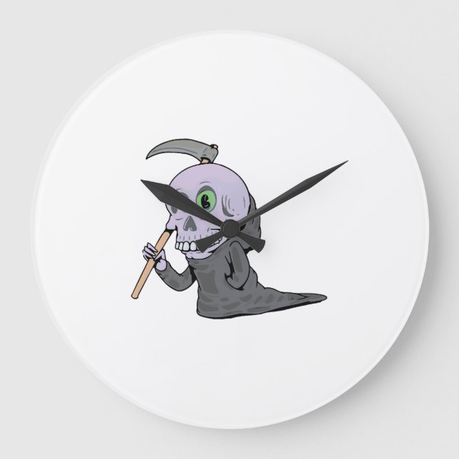 Spooky Halloween design Large Clock (Front)