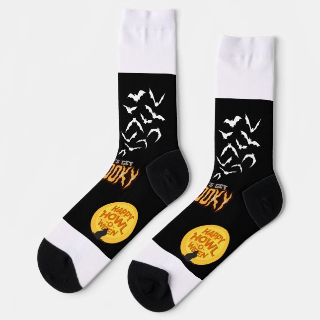 Spooky Halloween design Socks (Left)