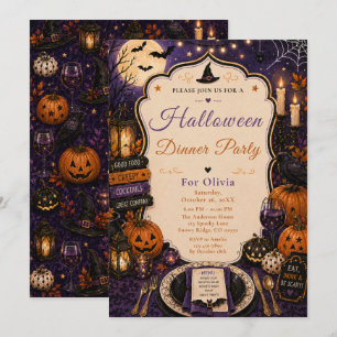 Spooky Halloween Dinner Party Invitation