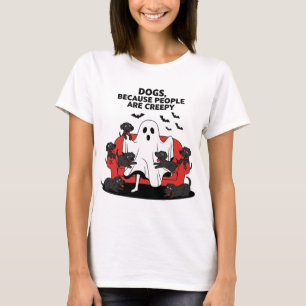 Spooky Halloween Dog Spooky Ghost 23 T-Shirt