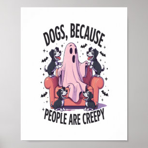 Spooky Halloween Dog Spooky Ghost (2) Poster