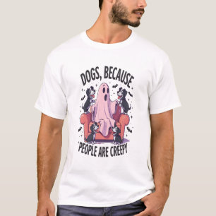 Spooky Halloween Dog Spooky Ghost (2) T-Shirt