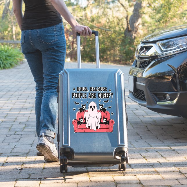 Spooky Halloween Dog Spooky Ghost Png 2 (Suitcase Insitu)