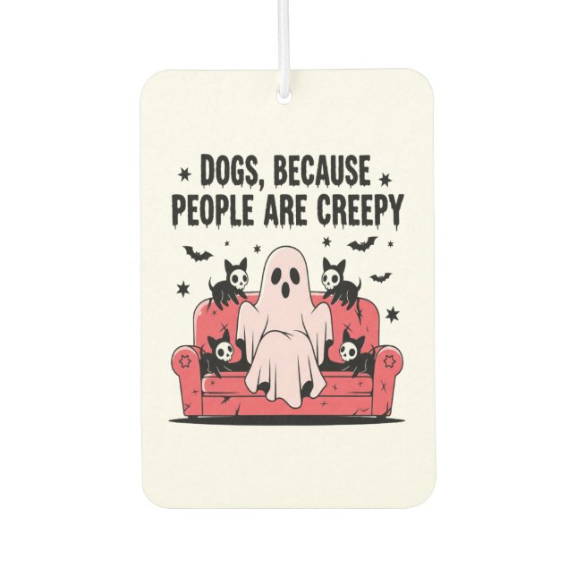 Spooky Halloween Dog Spooky Ghost Png 2 Car Air Freshener (Front)