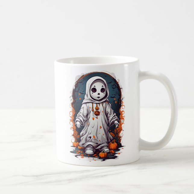 Spooky Halloween Doll Coffee Mug (Right)