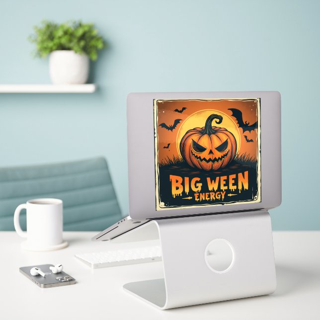 "Spooky Halloween Energy Drink | Big Ween Vintage  (Laptop On Desk)