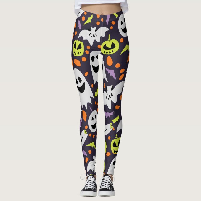 Spooky Halloween Everything Cute Leggings (Front)