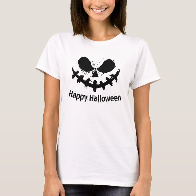 Spooky Halloween face T-Shirt (Front)