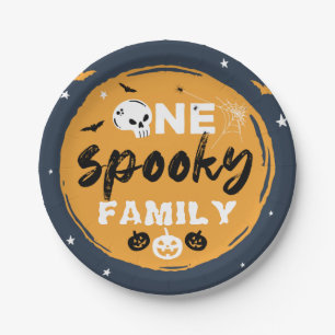 Spooky Halloween Family Matching Trick or Treat Paper Plate