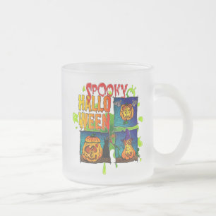 Spooky Halloween Frosted Glass Coffee Mug