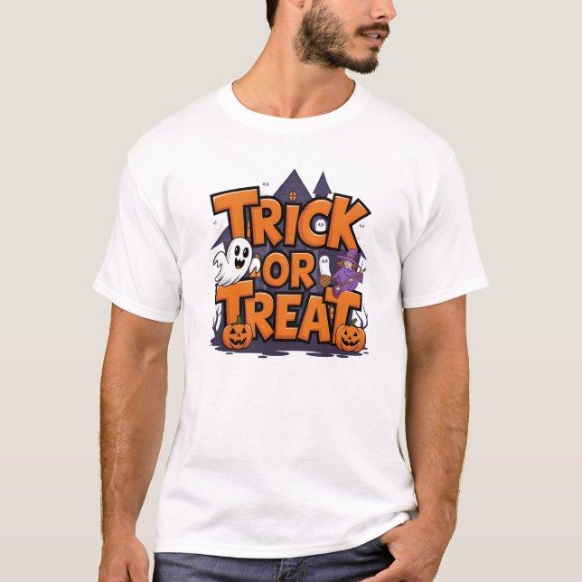 Spooky Halloween fun with candy! T-Shirt (Front)