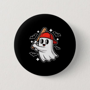 Spooky Halloween Ghost And Bats Baseball Costume G 6 Cm Round Badge