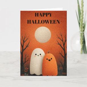 Spooky Halloween Ghost Card