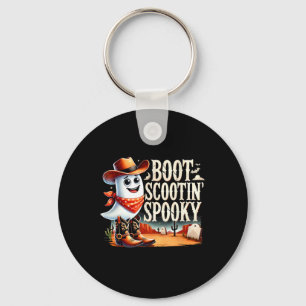 Spooky Halloween Ghost Cowboy Ghost Western  Key Ring