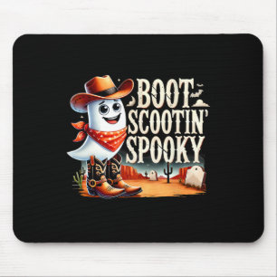 Spooky Halloween Ghost Cowboy Ghost Western Mouse Mat