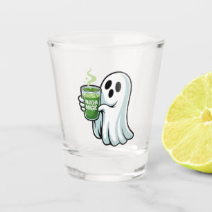 Spooky Halloween Ghost Drinking Matcha Drink Shot Glass
